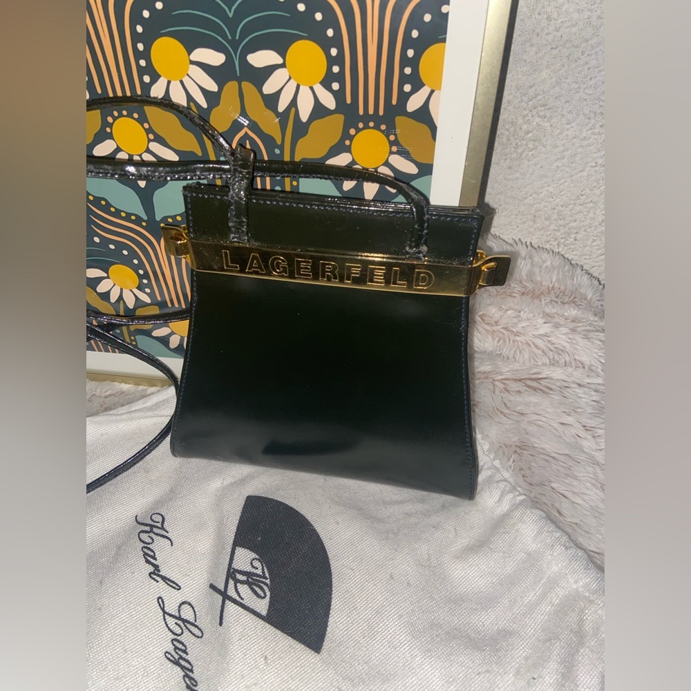 Karl Lagerfeld Vintage (1995) Black Handbag EUC
